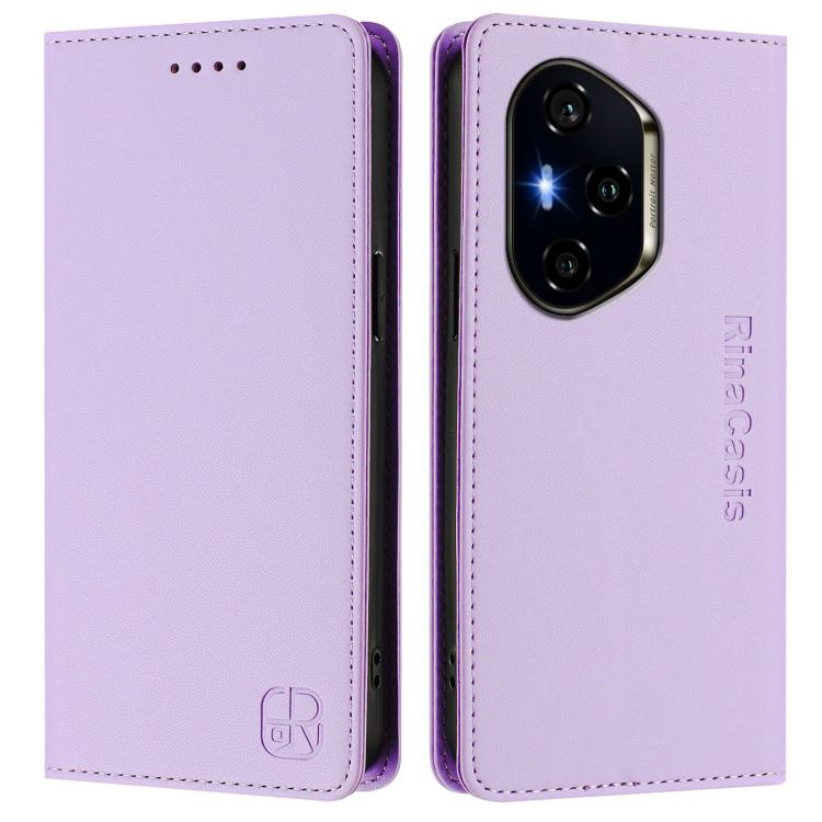 For Honor 300 Pro / 300 Ultra RC01 Dual-Folded Magnetic Suction RFID Leather Phone Case