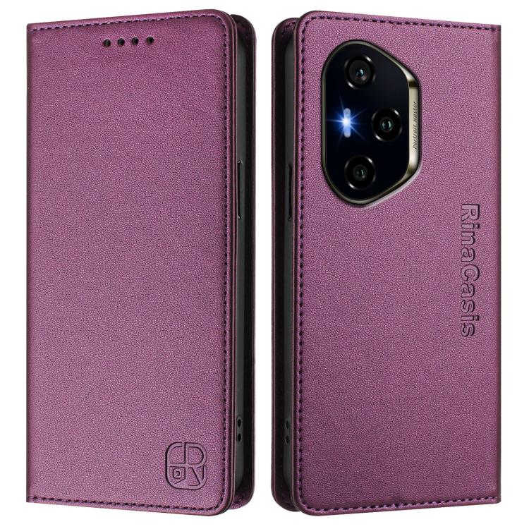 For Honor 300 Pro / 300 Ultra RC01 Dual-Folded Magnetic Suction RFID Leather Phone Case