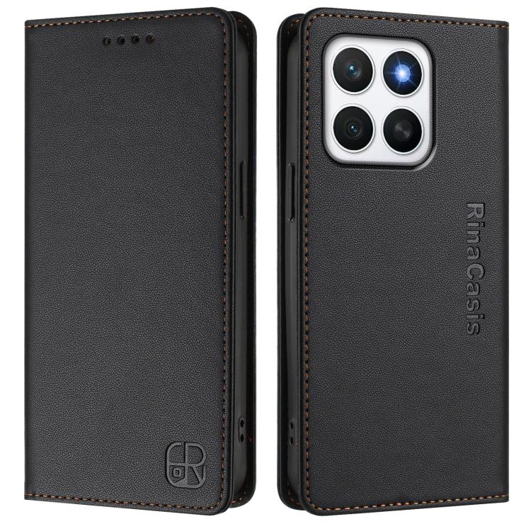 For Honor X8c 4G RC01 Dual-Folded Magnetic Suction RFID Leather Phone Case