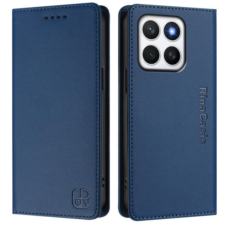 For Honor X8c 4G RC01 Dual-Folded Magnetic Suction RFID Leather Phone Case