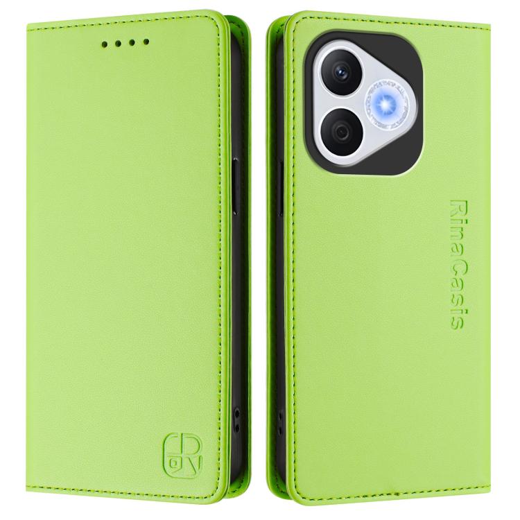 For Honor 400 Lite Global RC01 Dual-Folded Magnetic Suction RFID Leather Phone Case