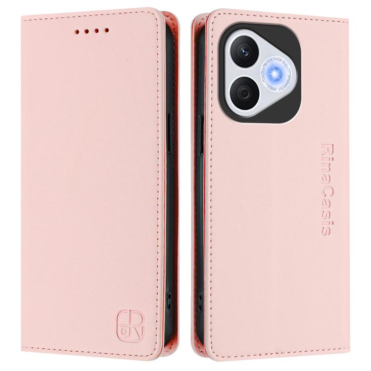 For Honor 400 Lite Global RC01 Dual-Folded Magnetic Suction RFID Leather Phone Case