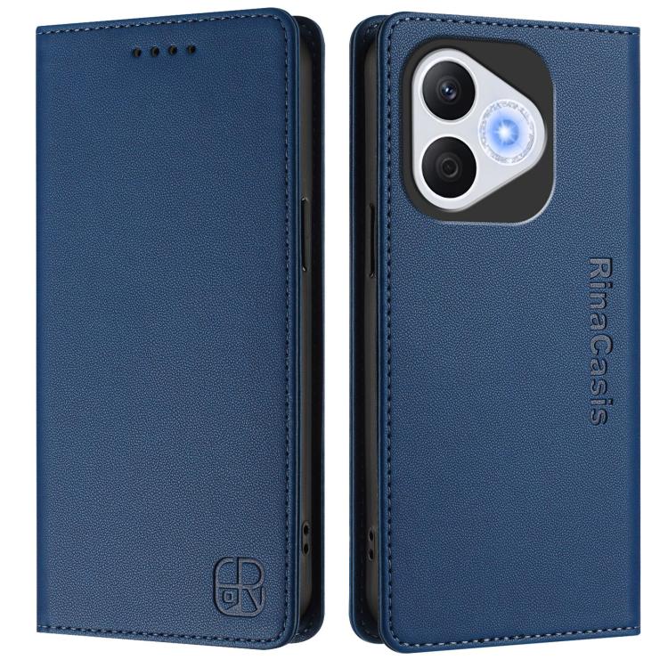 For Honor 400 Lite Global RC01 Dual-Folded Magnetic Suction RFID Leather Phone Case