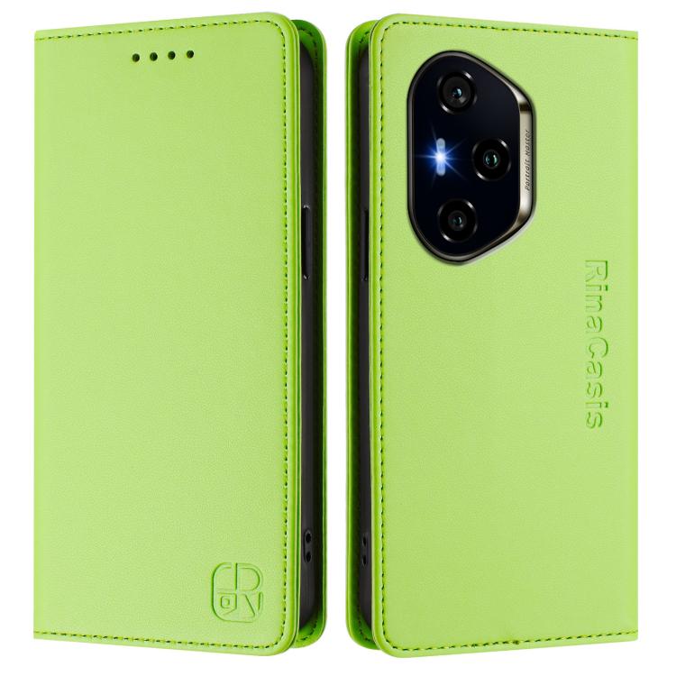 For Honor 400 Global 156.5mm RC01 Dual-Folded Magnetic Suction RFID Leather Phone Case