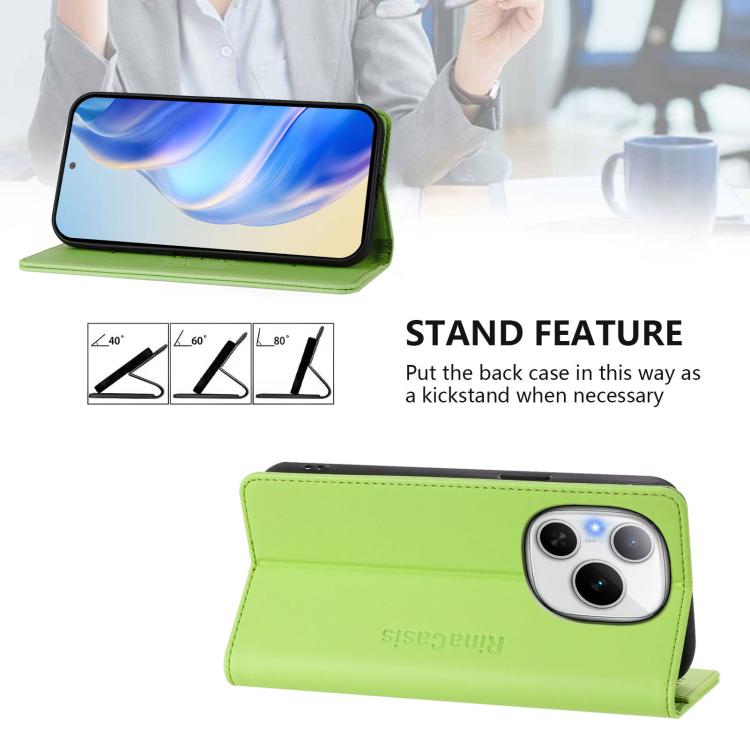 For Honor Power RC01 Dual-Folded Magnetic Suction RFID Leather Phone Case