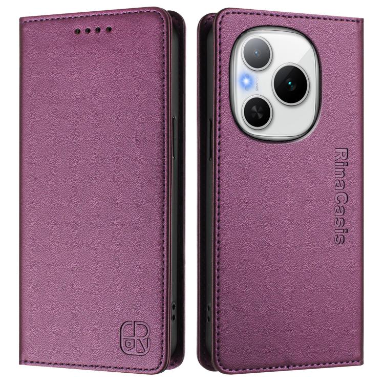 For Honor Power RC01 Dual-Folded Magnetic Suction RFID Leather Phone Case