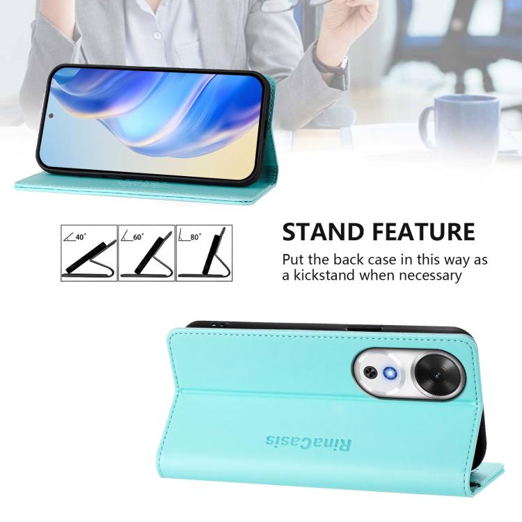 For Honor Play 60 RC01 Dual-Folded Magnetic Suction RFID Leather Phone Case