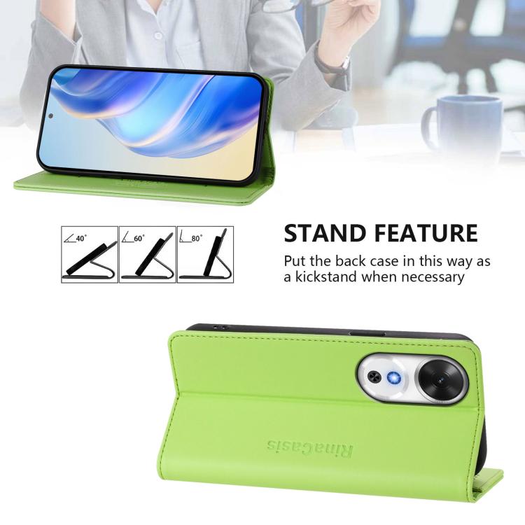 For Honor Play 60 RC01 Dual-Folded Magnetic Suction RFID Leather Phone Case
