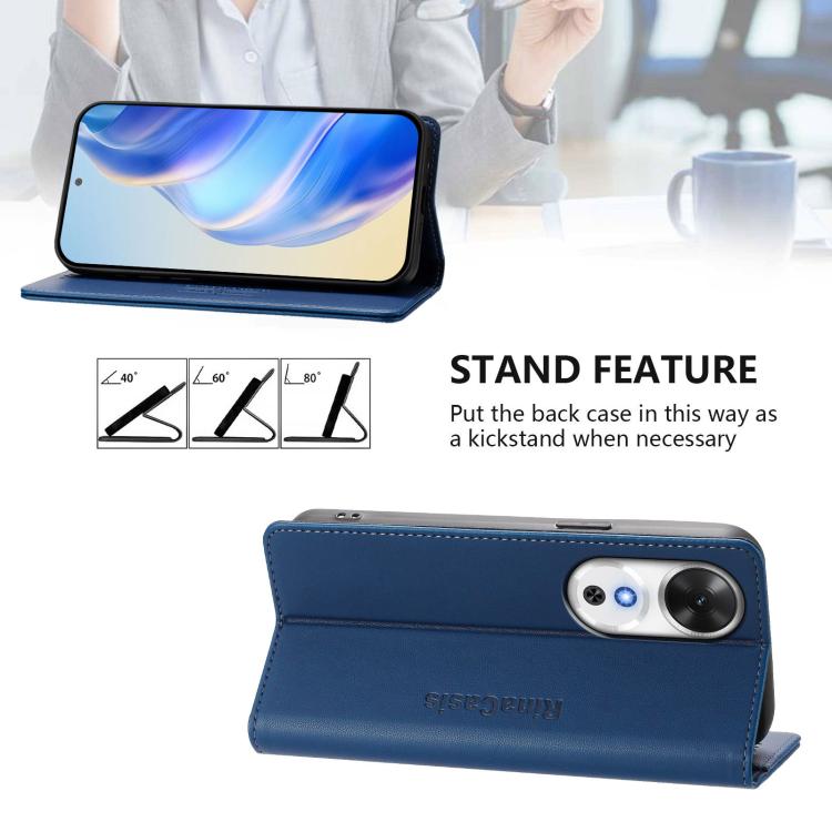 For Honor Play 60 RC01 Dual-Folded Magnetic Suction RFID Leather Phone Case