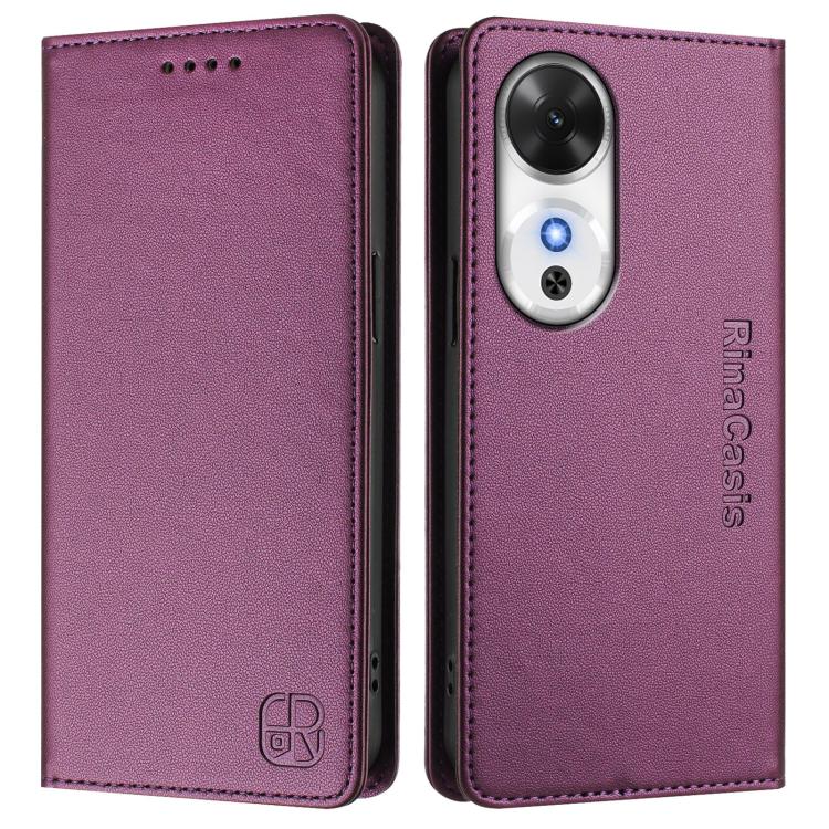 For Honor Play 60 RC01 Dual-Folded Magnetic Suction RFID Leather Phone Case