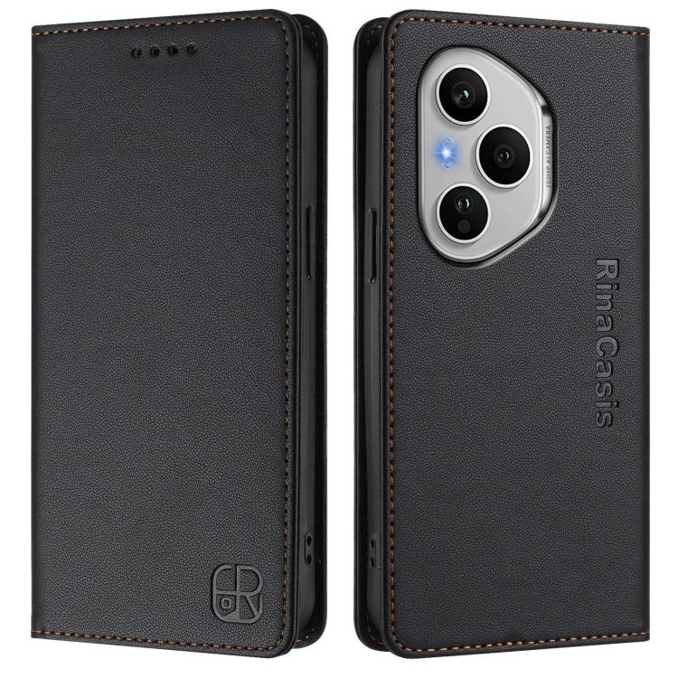For Honor 400 Pro Global 160.8mm RC01 Dual-Folded Magnetic Suction RFID Leather Phone Case