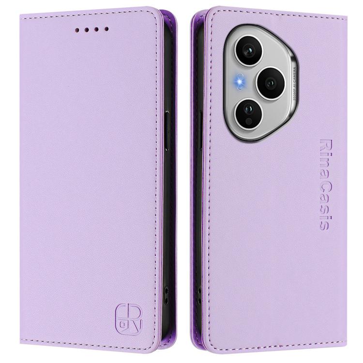 For Honor 400 Pro Global 160.8mm RC01 Dual-Folded Magnetic Suction RFID Leather Phone Case