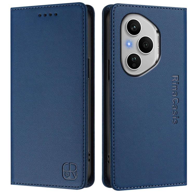 For Honor 400 Pro Global 160.8mm RC01 Dual-Folded Magnetic Suction RFID Leather Phone Case
