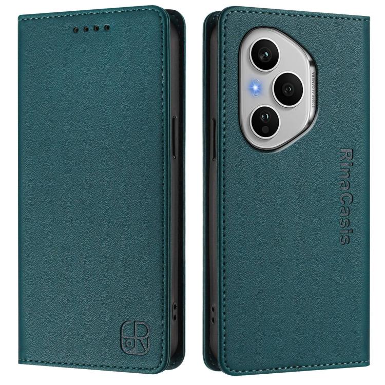 For Honor 400 Pro Global 160.8mm RC01 Dual-Folded Magnetic Suction RFID Leather Phone Case