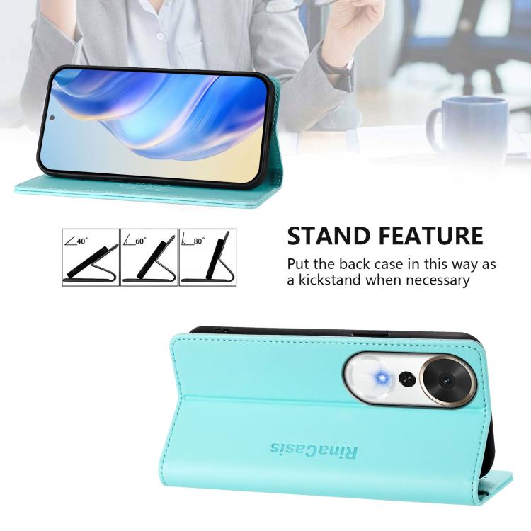 For Honor Play 70 Plus RC01 Dual-Folded Magnetic Suction RFID Leather Phone Case
