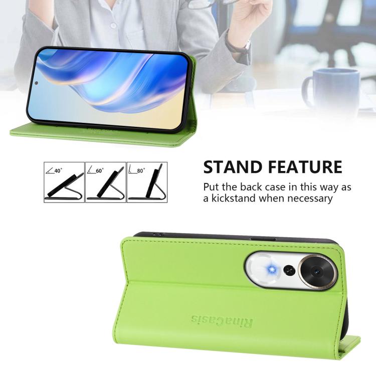 For Honor Play 70 Plus RC01 Dual-Folded Magnetic Suction RFID Leather Phone Case