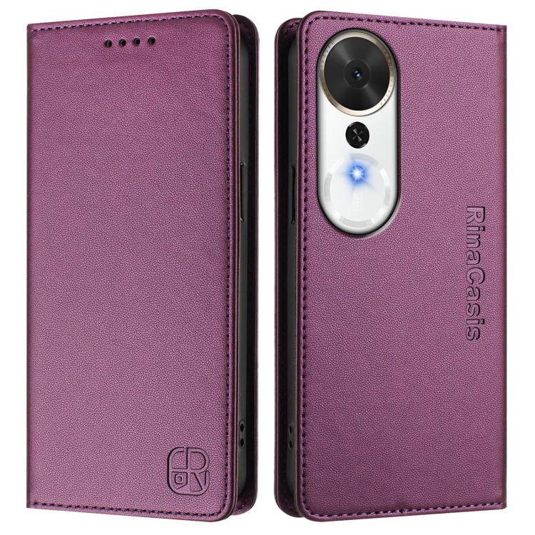 For Honor Play 70 Plus RC01 Dual-Folded Magnetic Suction RFID Leather Phone Case