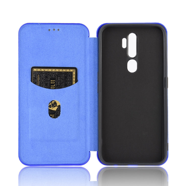 For OPPO A9 (2020) / A11 / A11X / A5 (2020) Carbon Fiber Texture Horizontal Flip TPU + PC + PU Leather Case with Card Slot