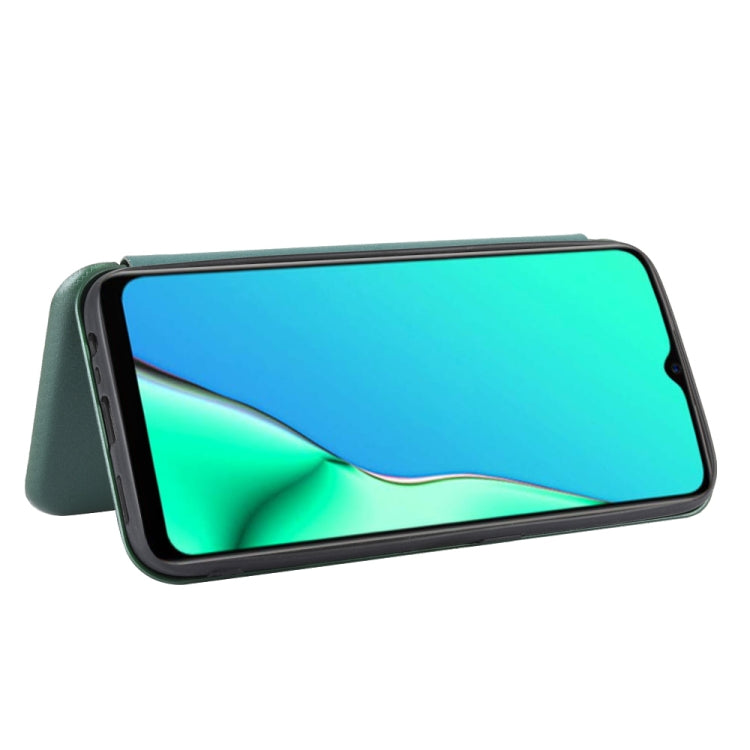 For OPPO A9 (2020) / A11 / A11X / A5 (2020) Carbon Fiber Texture Horizontal Flip TPU + PC + PU Leather Case with Card Slot