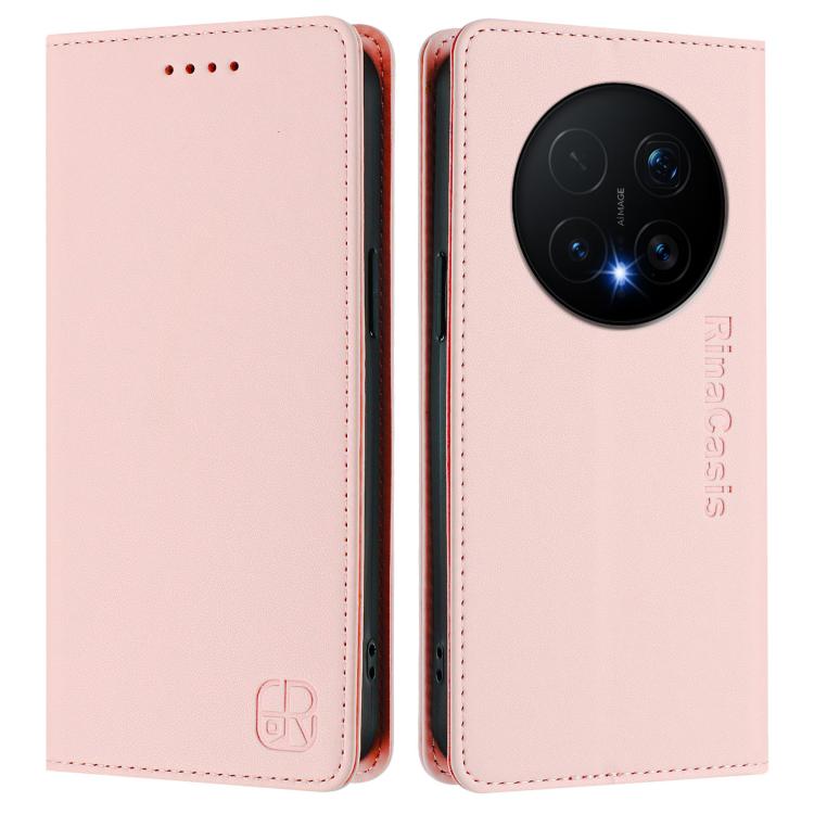 For Honor Magic8 Pro RC01 Dual-Folded Magnetic Suction RFID Leather Phone Case