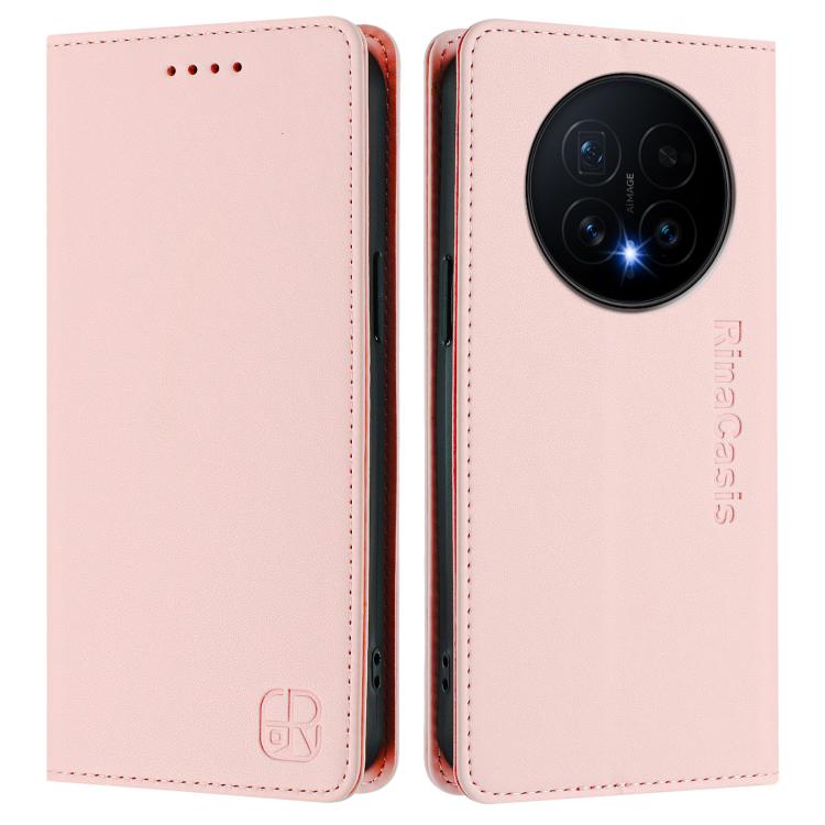 For Honor Magic8 RC01 Dual-Folded Magnetic Suction RFID Leather Phone Case