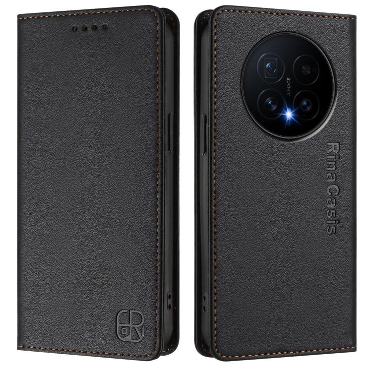 For Honor Magic8 RC01 Dual-Folded Magnetic Suction RFID Leather Phone Case