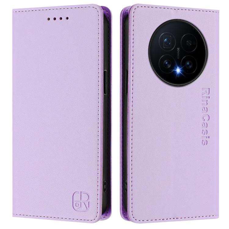 For Honor Magic8 RC01 Dual-Folded Magnetic Suction RFID Leather Phone Case