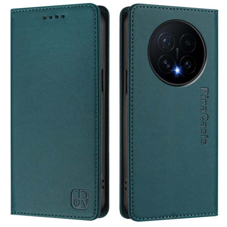 For Honor Magic8 RC01 Dual-Folded Magnetic Suction RFID Leather Phone Case