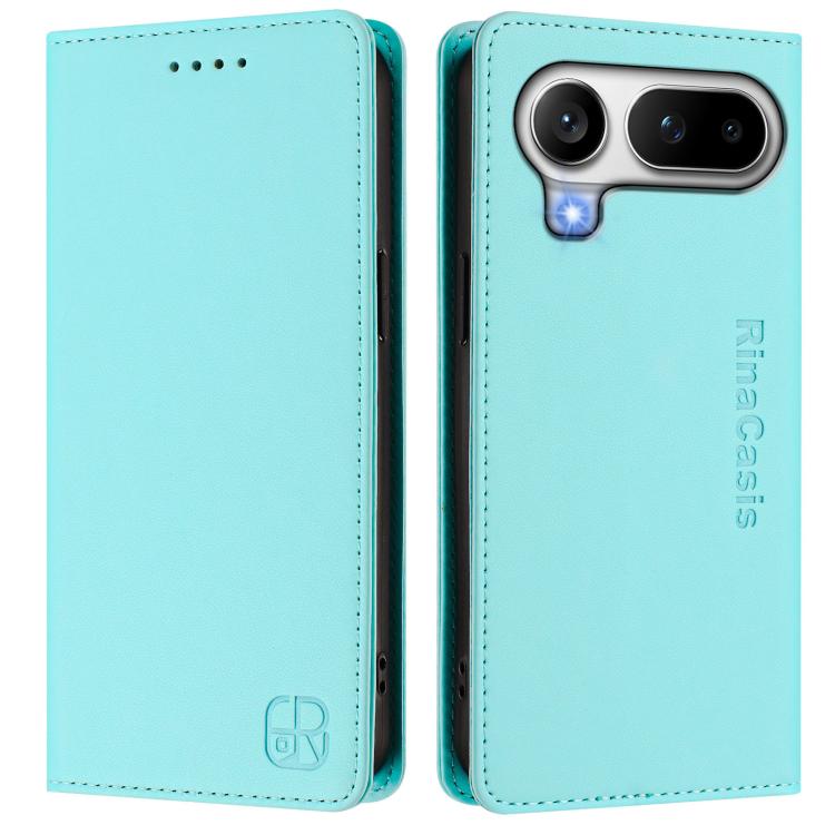 For Honor Magic8 Pro Air 5G RC01 Dual-Folded Magnetic Suction RFID Leather Phone Case