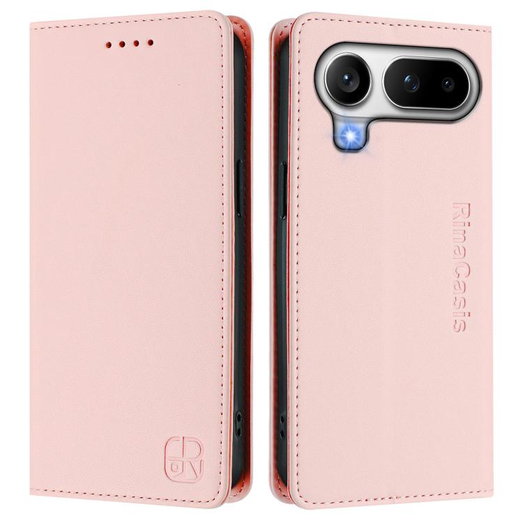 For Honor Magic8 Pro Air 5G RC01 Dual-Folded Magnetic Suction RFID Leather Phone Case