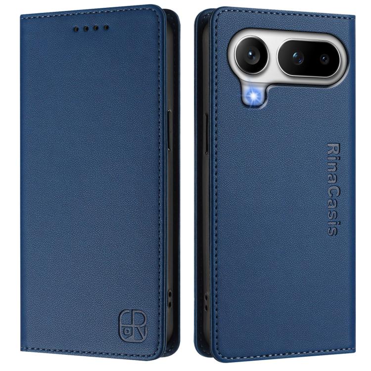For Honor Magic8 Pro Air 5G RC01 Dual-Folded Magnetic Suction RFID Leather Phone Case