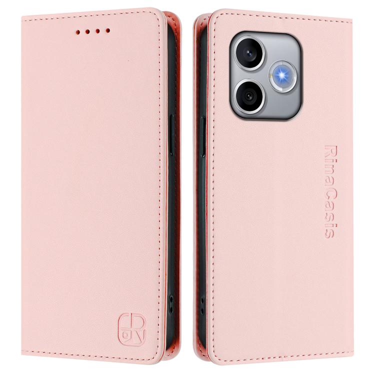 For Honor 600 Lite Global RC01 Dual-Folded Magnetic Suction RFID Leather Phone Case