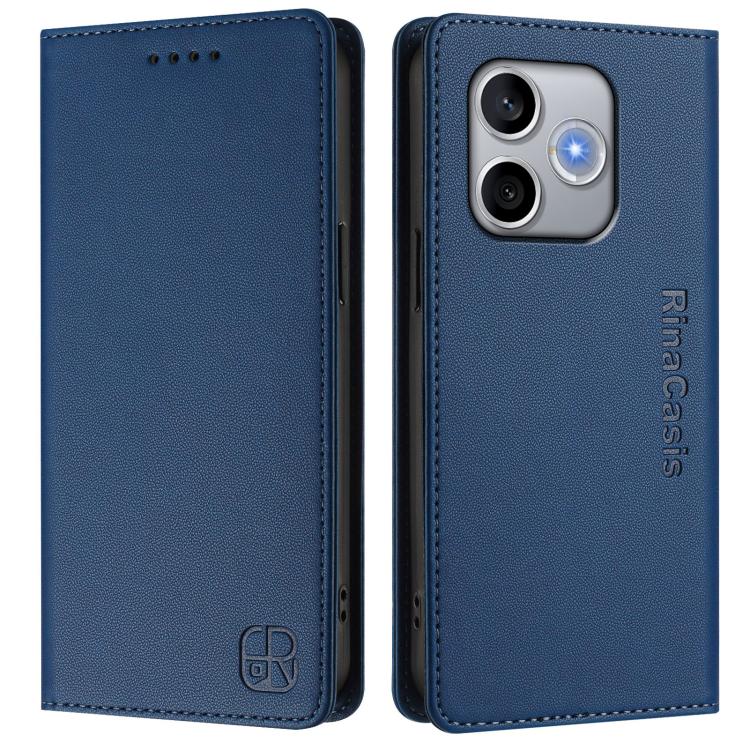 For Honor 600 Lite Global RC01 Dual-Folded Magnetic Suction RFID Leather Phone Case