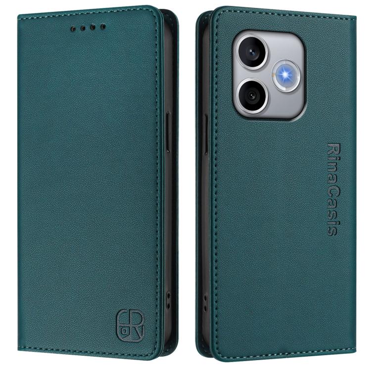 For Honor 600 Lite Global RC01 Dual-Folded Magnetic Suction RFID Leather Phone Case
