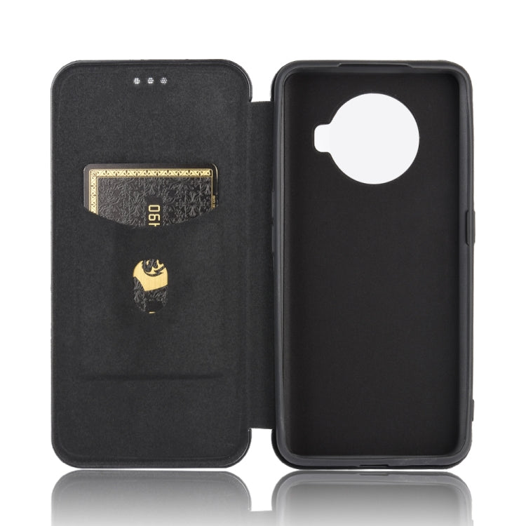 For OPPO Ace2 Carbon Fiber Texture Horizontal Flip TPU + PC + PU Leather Case with Card Slot