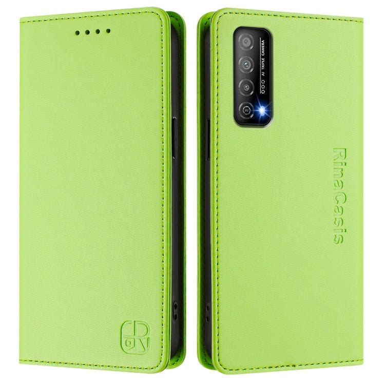 For Huawei Enjoy 20 SE / Huawei Y7a RC01 Dual-Folded Magnetic Suction RFID Leather Phone Case