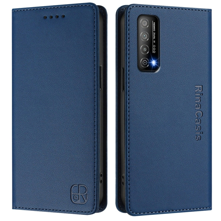 For Huawei Enjoy 20 SE / Huawei Y7a RC01 Dual-Folded Magnetic Suction RFID Leather Phone Case