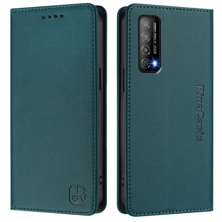 For Huawei Enjoy 20 SE / Huawei Y7a RC01 Dual-Folded Magnetic Suction RFID Leather Phone Case