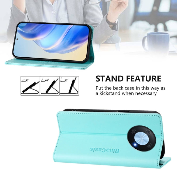 For Huawei Enjoy 50 Pro / nova Y90 RC01 Dual-Folded Magnetic Suction RFID Leather Phone Case