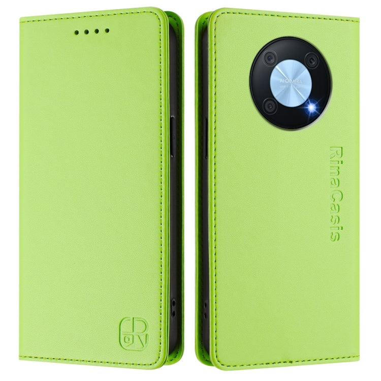 For Huawei Enjoy 50 Pro / nova Y90 RC01 Dual-Folded Magnetic Suction RFID Leather Phone Case