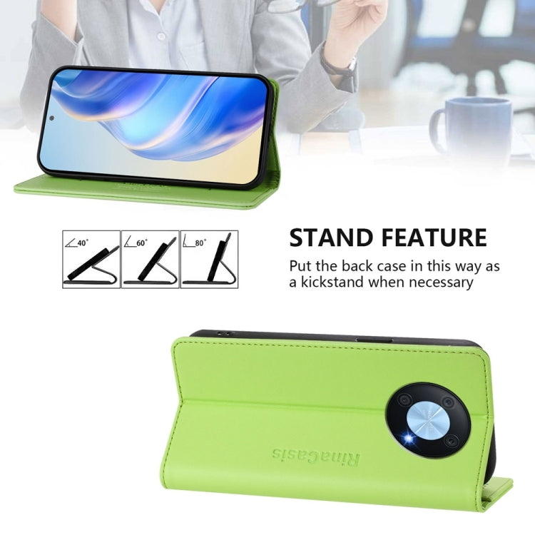 For Huawei Enjoy 50 Pro / nova Y90 RC01 Dual-Folded Magnetic Suction RFID Leather Phone Case