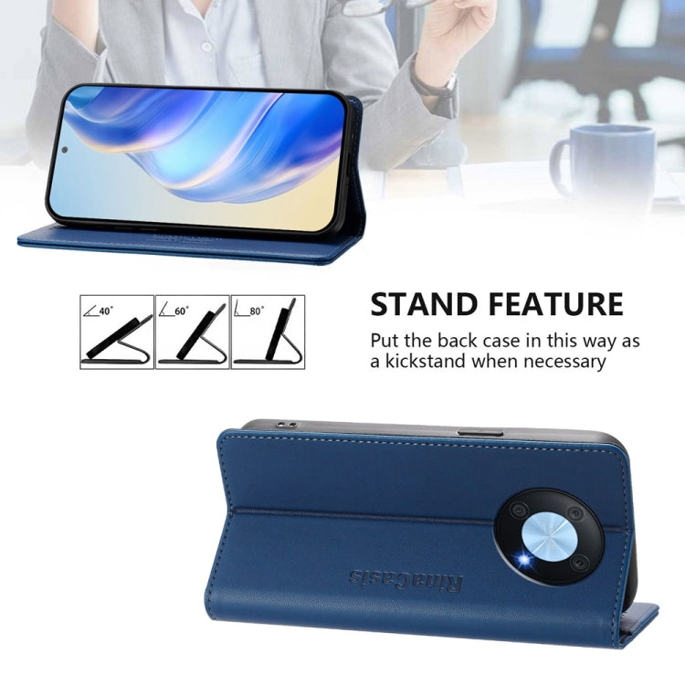 For Huawei Enjoy 50 Pro / nova Y90 RC01 Dual-Folded Magnetic Suction RFID Leather Phone Case