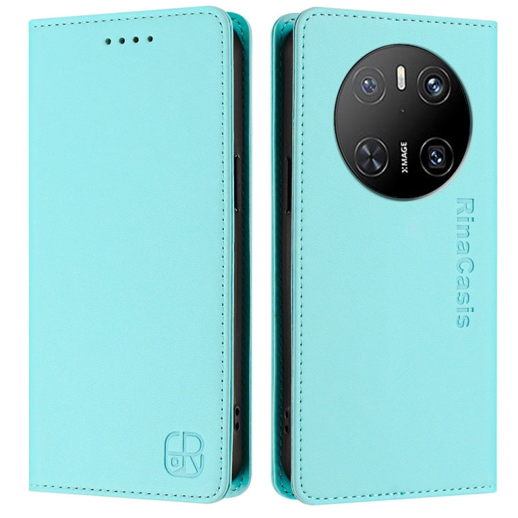 For Huawei Mate 70 RC01 Dual-Folded Magnetic Suction RFID Leather Phone Case