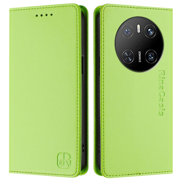 For Huawei Mate 70 RC01 Dual-Folded Magnetic Suction RFID Leather Phone Case