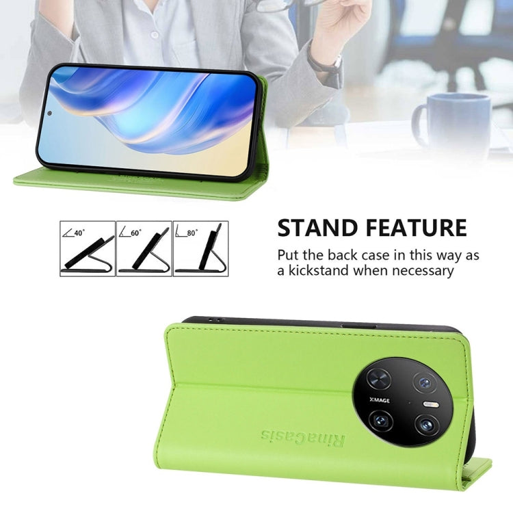 For Huawei Mate 70 RC01 Dual-Folded Magnetic Suction RFID Leather Phone Case