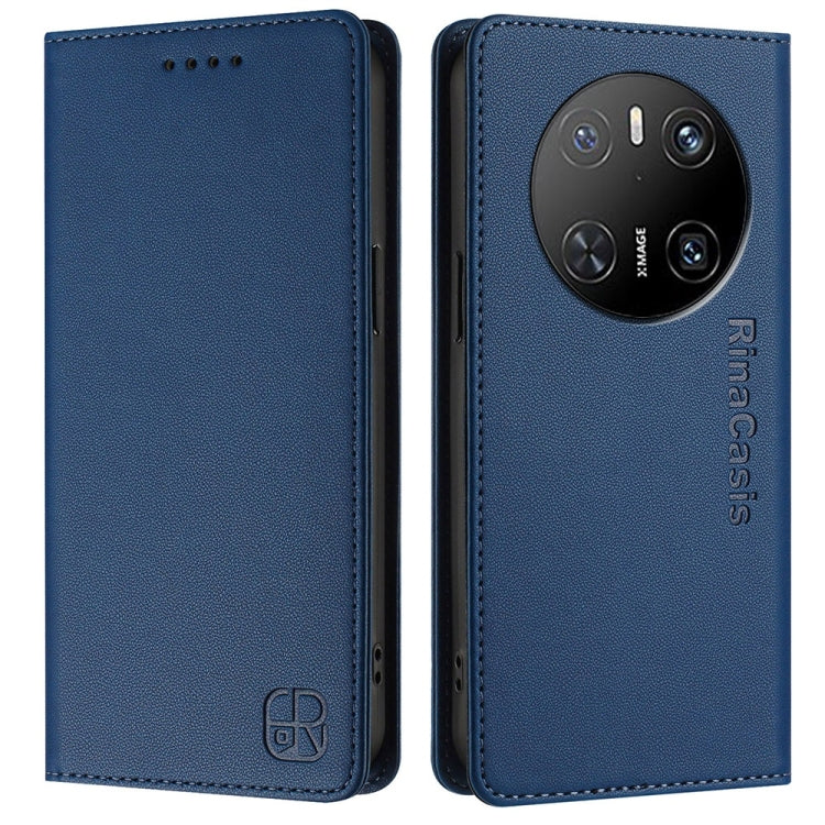 For Huawei Mate 70 RC01 Dual-Folded Magnetic Suction RFID Leather Phone Case