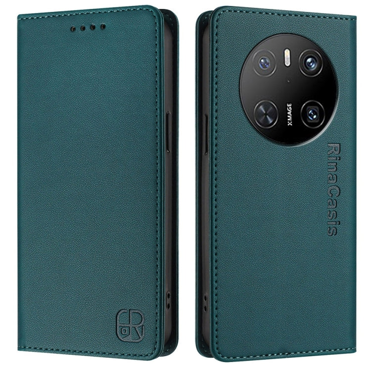 For Huawei Mate 70 RC01 Dual-Folded Magnetic Suction RFID Leather Phone Case