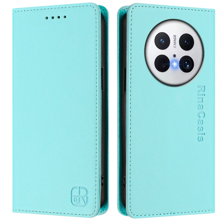 For Huawei Mate 70 Pro RC01 Dual-Folded Magnetic Suction RFID Leather Phone Case