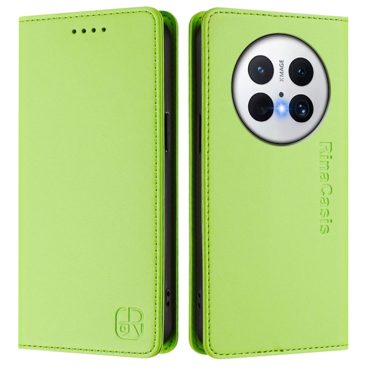 For Huawei Mate 70 Pro RC01 Dual-Folded Magnetic Suction RFID Leather Phone Case