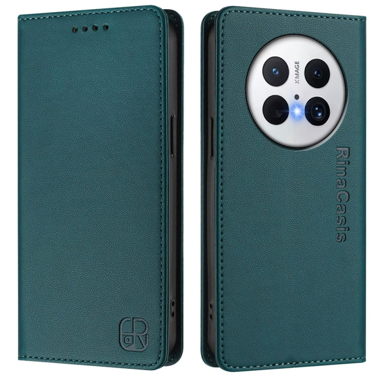For Huawei Mate 70 Pro RC01 Dual-Folded Magnetic Suction RFID Leather Phone Case